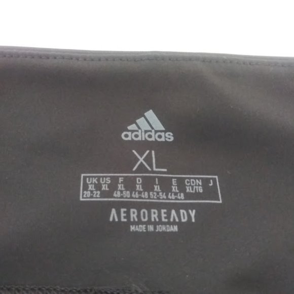 Adidas Aeroready Women's Size XL High Rise 3 Striped Compression Active Pants - Picture 5 of 12